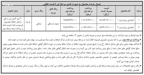 شرایط واریز وجه خودرو فیدلیتی (طرح خودرو فرسوده)